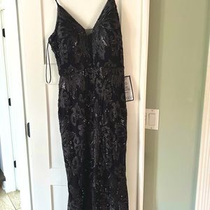 Black Sequin Prom Dress size 14. New with tags